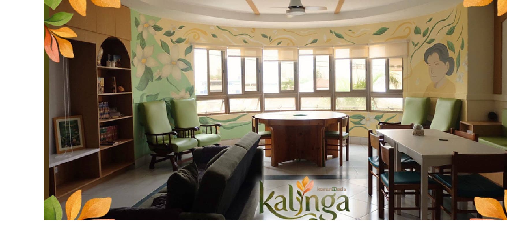 Built Sampaguita care space with floral mural